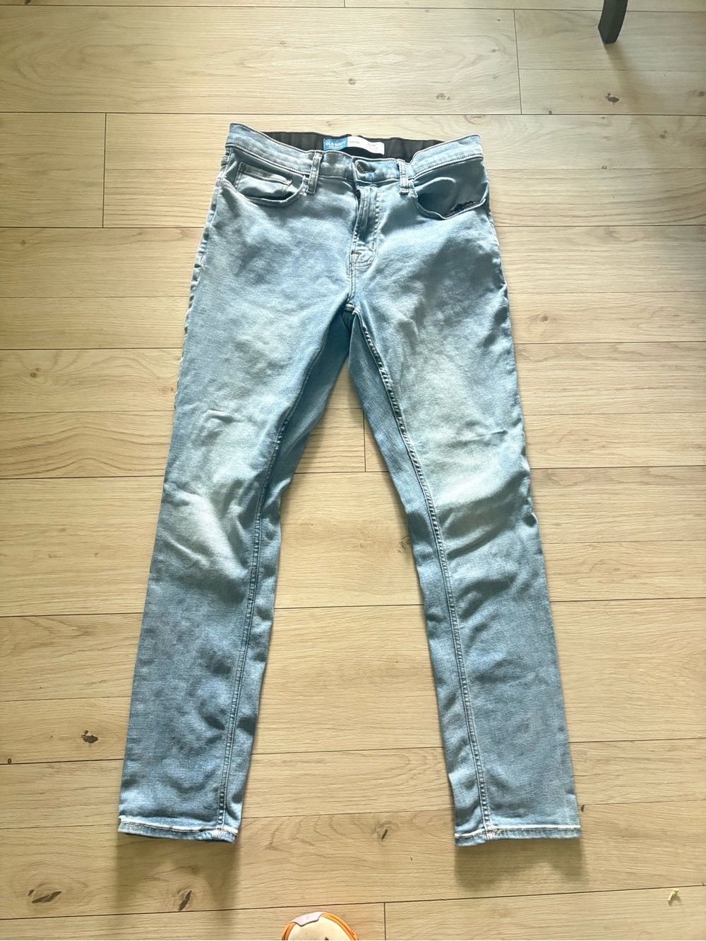 Old Navy Men’s 360° Stretch Slim Skinny Light Wash Blue Jeans 32x32 5-Pocket